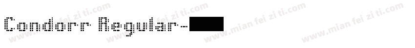 Condorr Regular字体转换